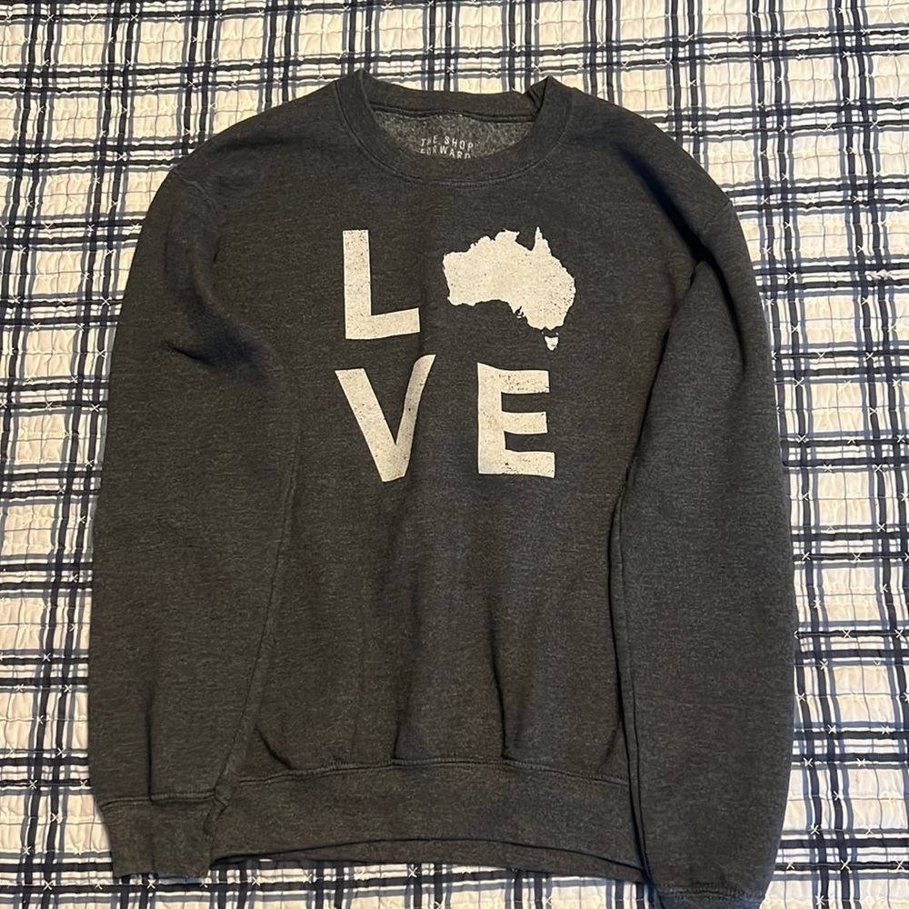 The Shop Forward “love” sweatshirt.